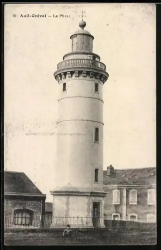 AK Ault-Onival, Le Phare, Leuchtturm und Häuser