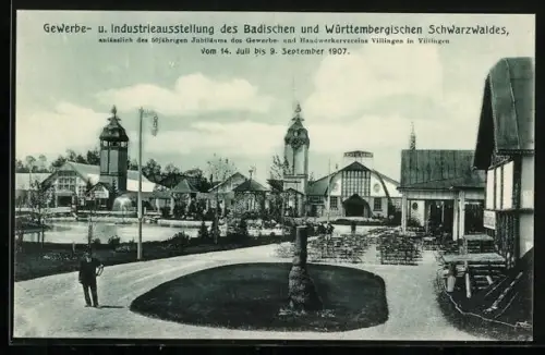 AK Villingen / Baden, Gewerbe- und Industrieausstellung des Badischen und Württembergischen Schwarzwaldes 1907
