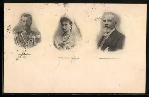 AK Zar Nikolaus II. und Alexandra Fjodorowna von Russland im Porträt