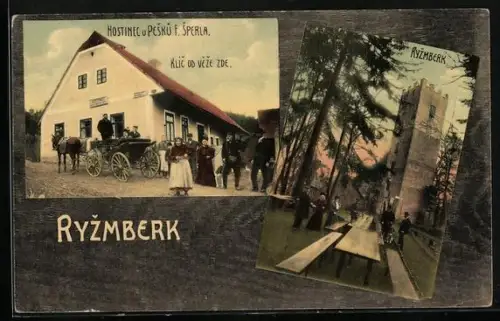 AK Ryzmberk, Hostinec u Pesku F. Sperla, Gasthaus F. Sperla