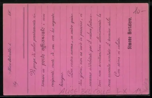 Lithographie Alice Belcolle, Simone Bertalero, Proprietario-Produttore di Vini