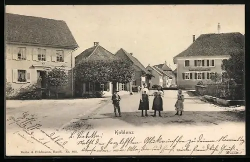 AK Koblenz, Gasthaus mit Strassenpartie
