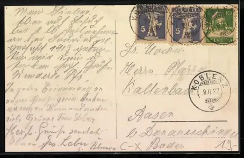AK Koblenz, Gasthof zur Blume mit Strassenpartie