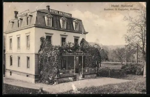 AK Koblenz, Hotel National, Bes. S. Kappeler