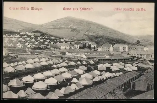 AK Kalinovik, Militär-Übungen, Zeltlager aus der Vogelschau