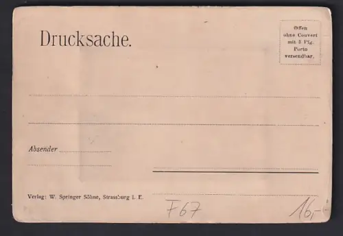 Leporello-AK Strassburg, Universitäts-und Landesbibliothek, Justizpalast, Kleberplatz, Theater, Kaiserpalast