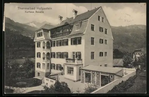 AK Hofgastein, Kurhaus Bavaria mit Garten