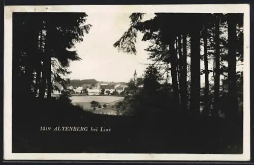 AK Altenberg bei Linz, Teilansicht mit Kirche