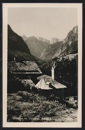 AK Birnbaum im Lesachtal, Ortspartie mit Kapelle