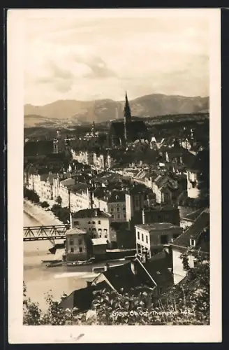 AK Steyr /Ob. Öst., Teilansicht mit Kirche