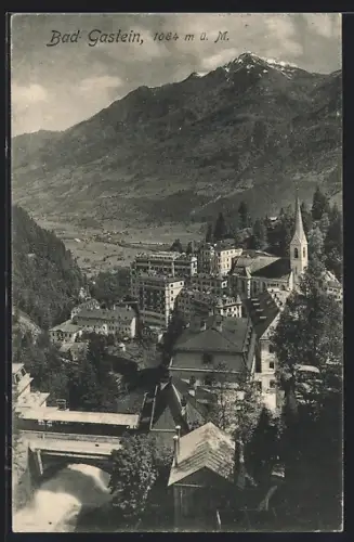 AK Bad Gastein, Teilansicht mit Kirche