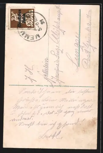 AK Memminger Mau, der Mond spielt Gitarre über der Stadt