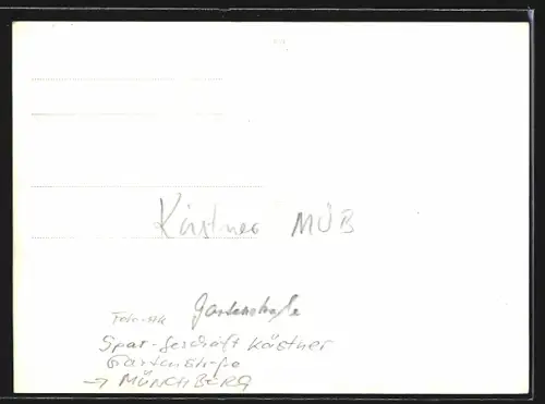 Foto-AK Münchberg, Spar-Geschäft Kästner, Gartenstrasse