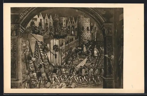 AK Stein a. Rh., Kloster St. Georgen, Festsaal, Eroberung von Sagunt durch die Karthager