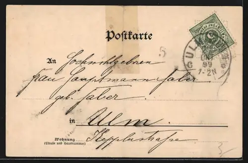 AK Ulm / Donau, Stadtansicht von Norden mit Münster