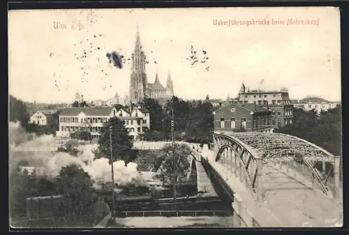 AK Ulm a. D., Überführungsbrücke beim Mohrenkopf, Münster