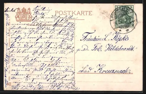 AK Tautenburg, Ortsansicht mit Kirche und Burgruine