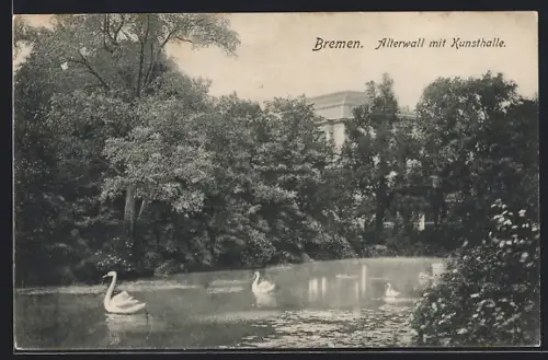 AK Bremen, Alterwall mit Kunsthalle