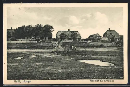 AK Hallig Hooge, Gasthof zur Erholung
