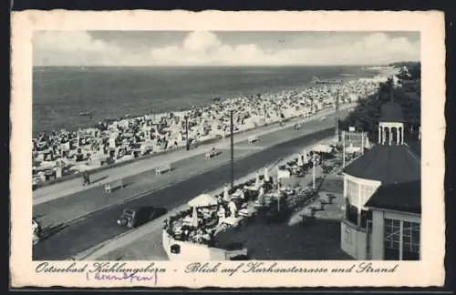 AK Kühlungsborn, Blick auf Kurhausterrasse und Strand