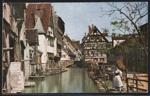 AK Ulm a. D., Partie an der Blau