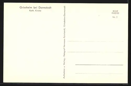 AK Griesheim bei Darmstadt, Kath. Kirche