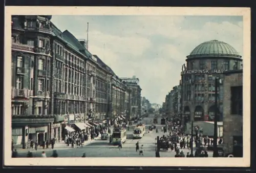 AK Berlin, Potsdamer Platz, Blick Saarlandstrasse, Strassenbahn