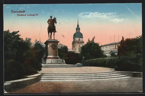 AK Darmstadt, Denkmal Ludwig IV