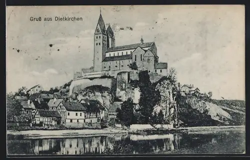 AK Dietkirchen / Lahn, Ortsansicht an der Lahn