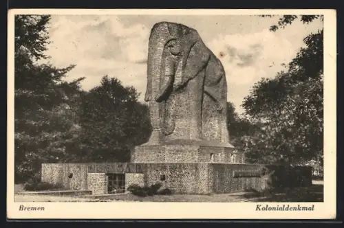 AK Bremen, Kolonialdenkmal