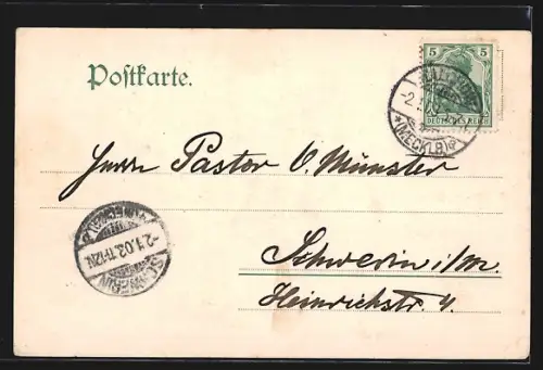 AK Malchow i. M., Blick von der Klosterkirche