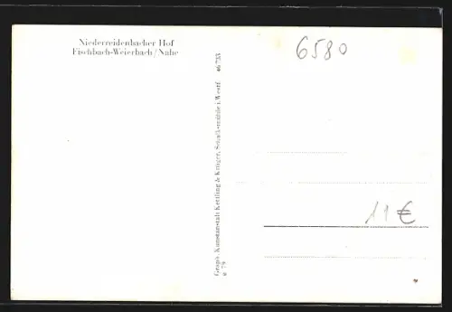 AK Fischbach-Weierbach /Nahe, Niederreidenbacher Hof, Landschaftspanorama
