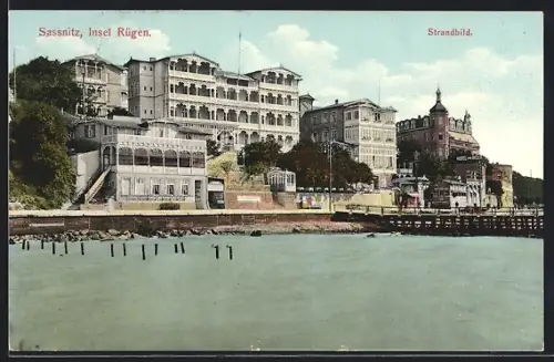 AK Sassnitz /Rügen, Strandbild