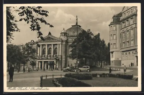 AK Halle /Saale, Stadttheater