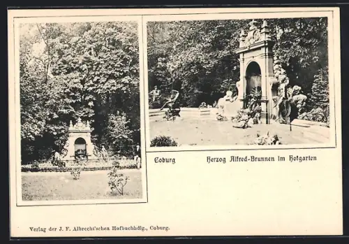 AK Coburg, Herzog Alfred-Brunnen im Hofgarten