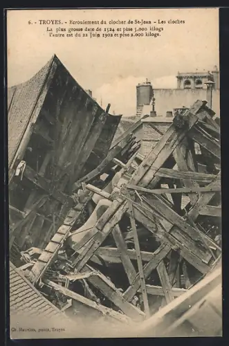 AK Troyes, Écroulement du clocher de St-Jean, Les cloches