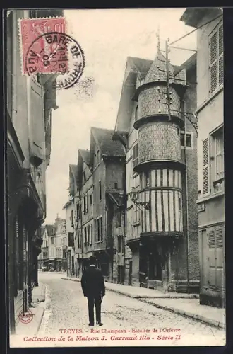 AK Troyes, Rue Champeau, Escalier de l`Orfèvre