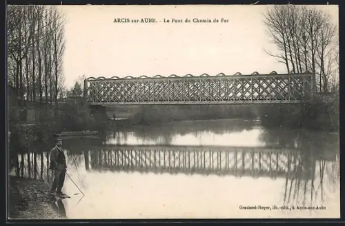 AK Arcis-sur-Aube, Le Pont du Chemin de Fer