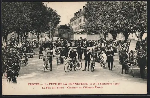 AK Troyes, La Fête des Fleurs, Concours de Véhicules Fleuris