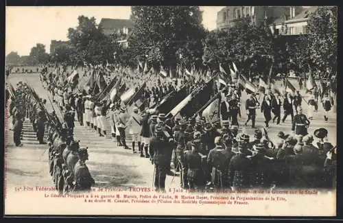 AK Troyes, 34e Fête Fédérale de Gymnastique de l`Union des Sociétés Gymnastiques de France, 8 Juin 1908
