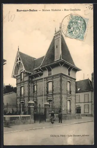 AK Bar-sur-Seine, Maison Moderne, Rue Gambetta