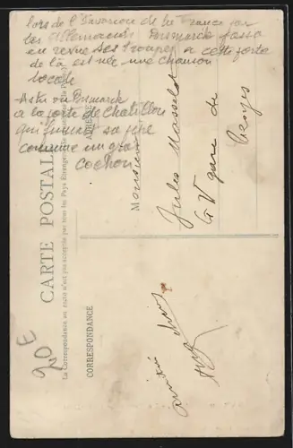 AK Bar-sur-Seine, La Porte de Châtillon avec passants et scène de rue animée