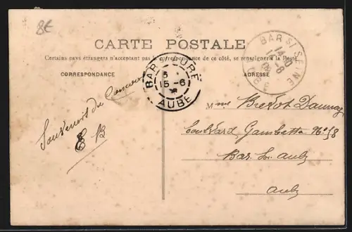 AK Bar-sur-Seine, Le Pont Vert et la rivière paisible entourée d`arbres