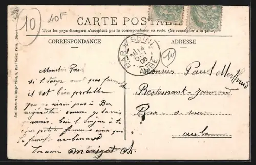 AK Chaource, Vue d`ensemble du village et des champs environnants