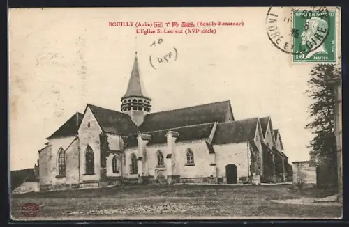 AK Bouilly /Aube, L`Église St-Laurent, XVIe siècle