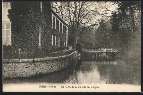 AK Polisy /Aube, Le Château, vu sur la Laigne