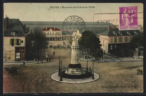 AK Troyes, Monument des Enfants de l`Aube