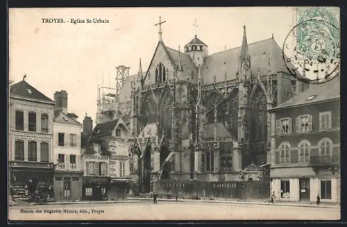 AK Troyes, Église St-Urbain et bâtiments environnants