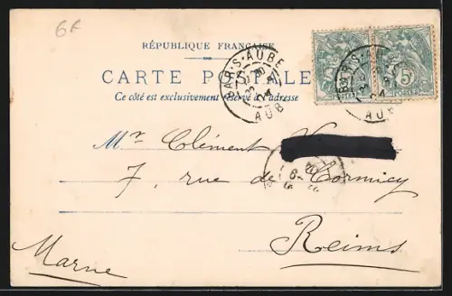 AK Bar-sur-Aube, Promenade de Mathaux avec vue sur la rivière et les arbres