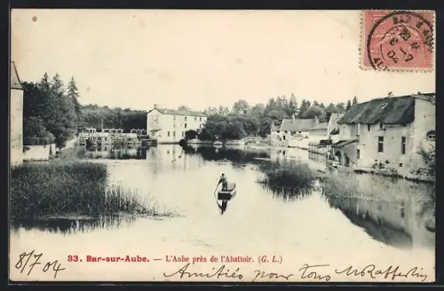 AK Bar-sur-Aube, L`Aube près de l`Abattoir